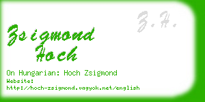 zsigmond hoch business card